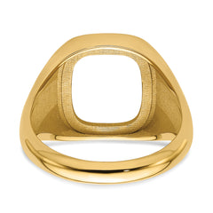 10k Men's Polished and Textured Masonic Ring Mounting - 10