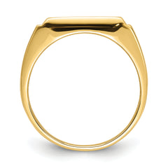 10k Men's Polished and Textured Masonic Ring Mounting - 10