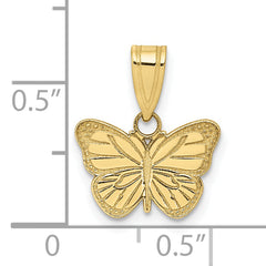 10k Laser Cut Butterfly Charm