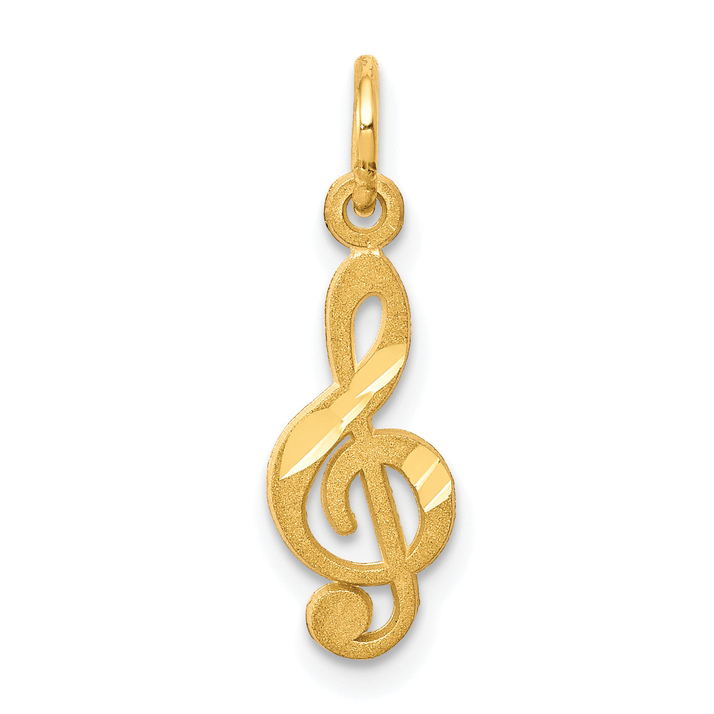 10k Small Treble Clef Charm Main image