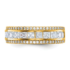 10K Tiara Collection Polished CZ Ring