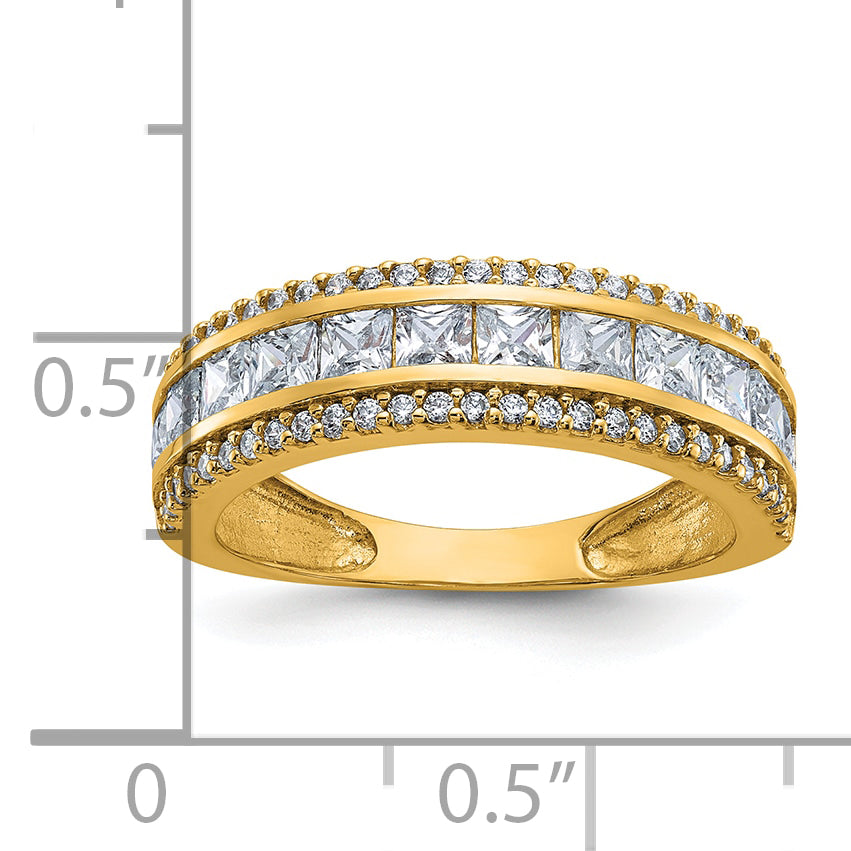 10K Tiara Collection Polished CZ Ring
