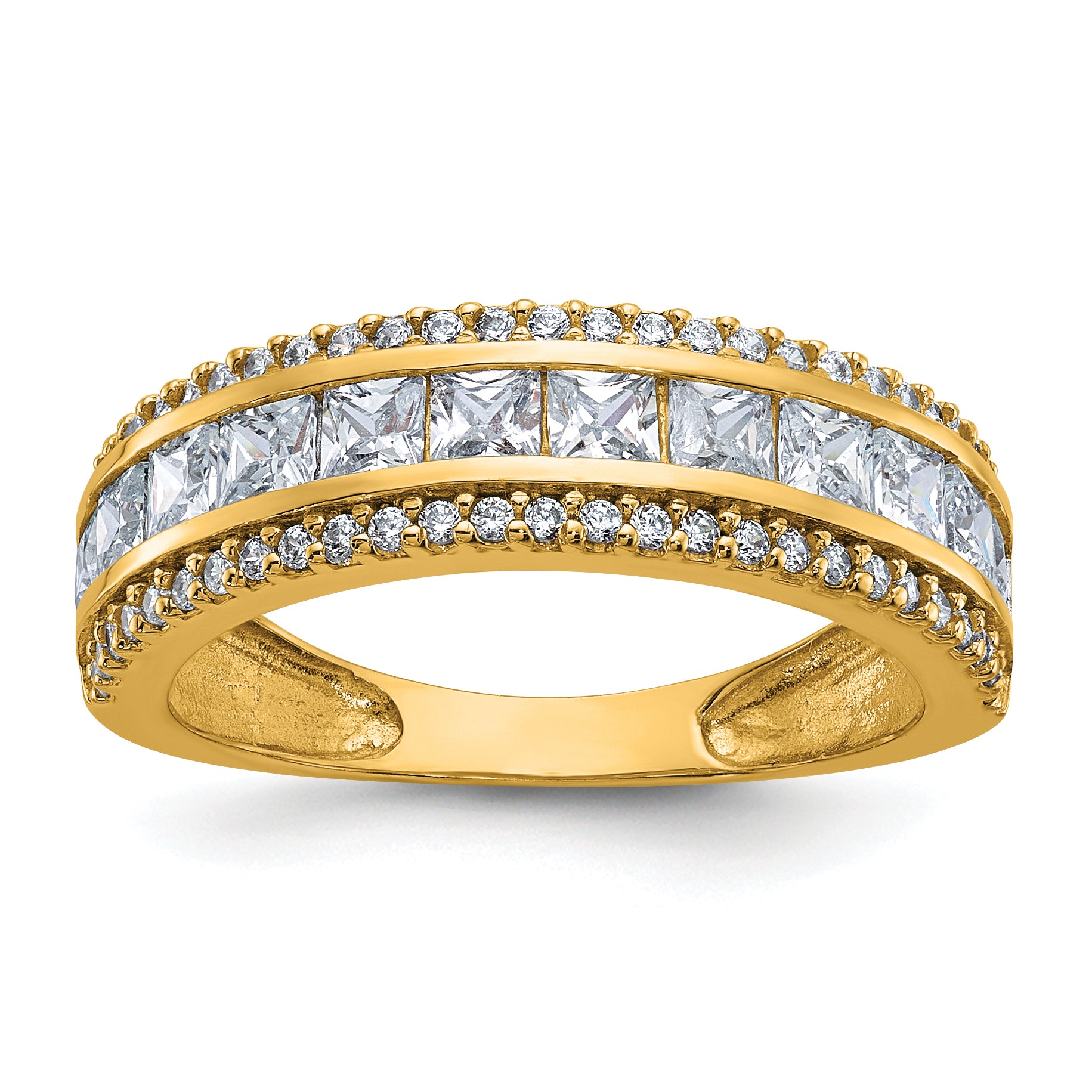 10K Tiara Collection Polished CZ Ring