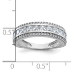 10K Tiara Collection White Gold Polished CZ Ring
