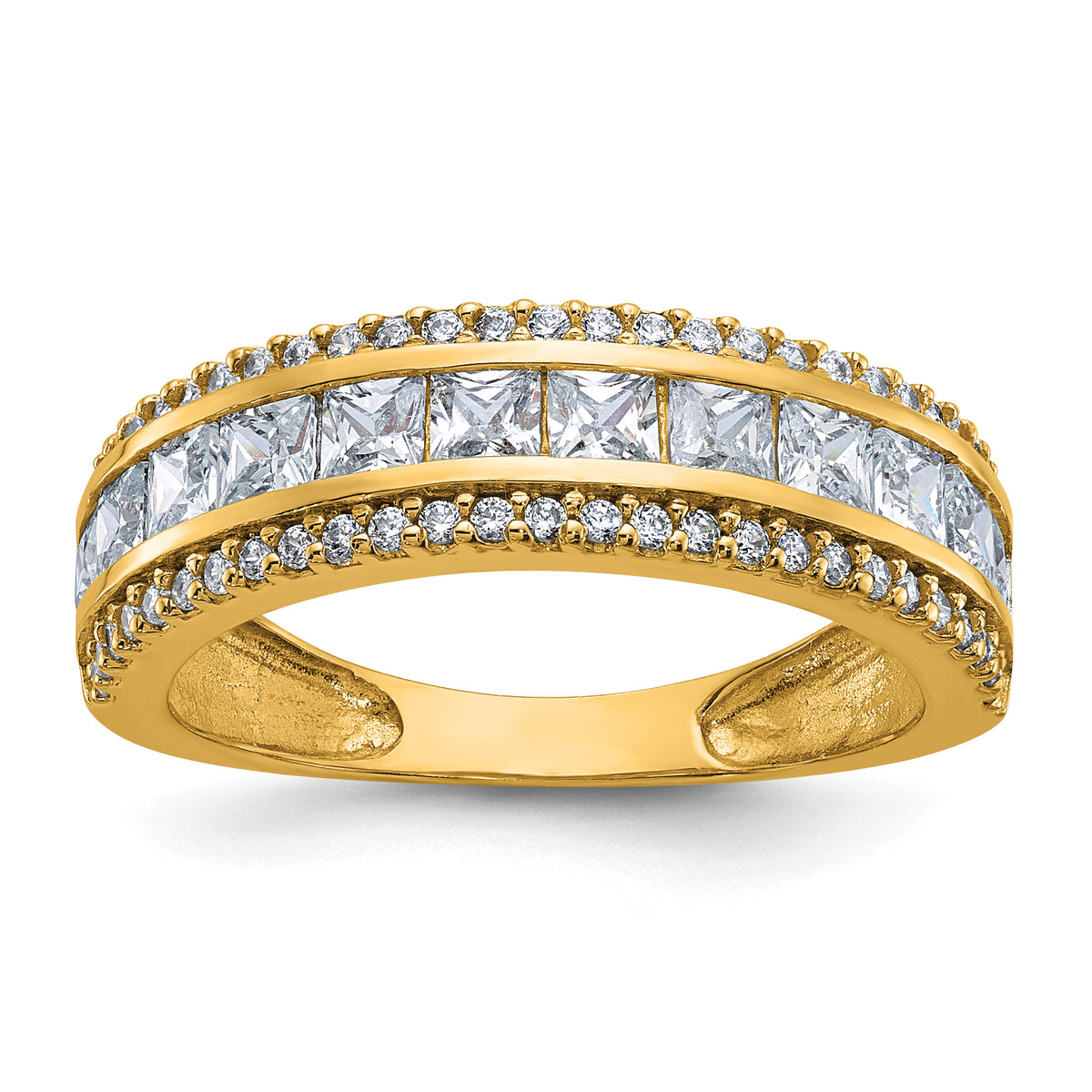 10K Tiara Collection Polished CZ Ring