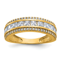 10K Tiara Collection Polished CZ Ring