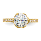 10K Tiara Collection Polished CZ Ring