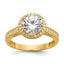 10K Tiara Collection Polished CZ Ring