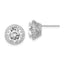 10K Tiara Collection White Gold Polished CZ Post Earrings