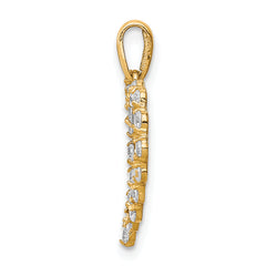 Elegant 10K CZ Heart Pendant Symbol of Enduring Love