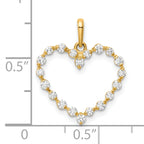 Elegant 10K CZ Heart Pendant Symbol of Enduring Love
