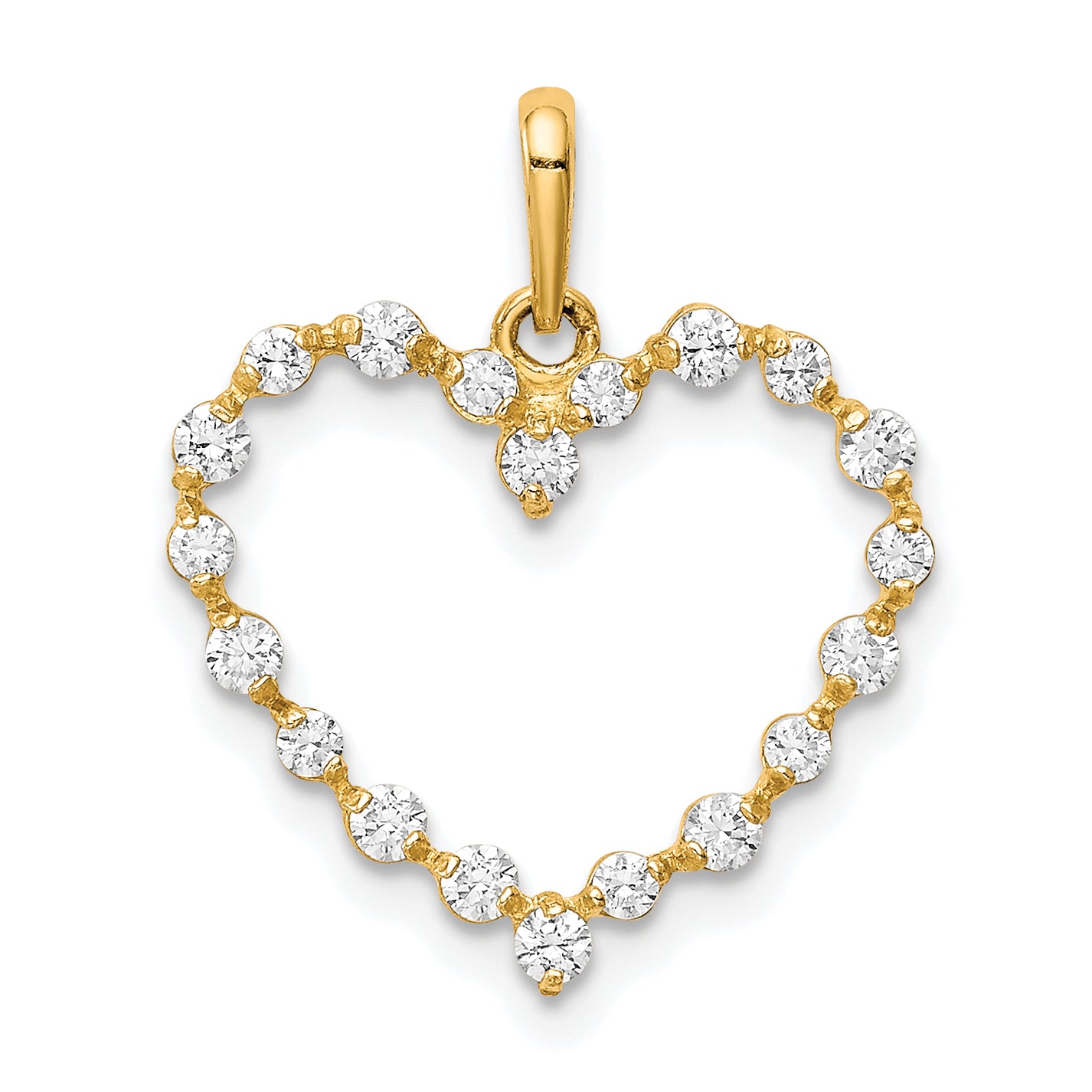 10K CZ Heart Pendant Main image
