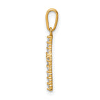 CZ Cross Pendant in 10K Yellow Gold