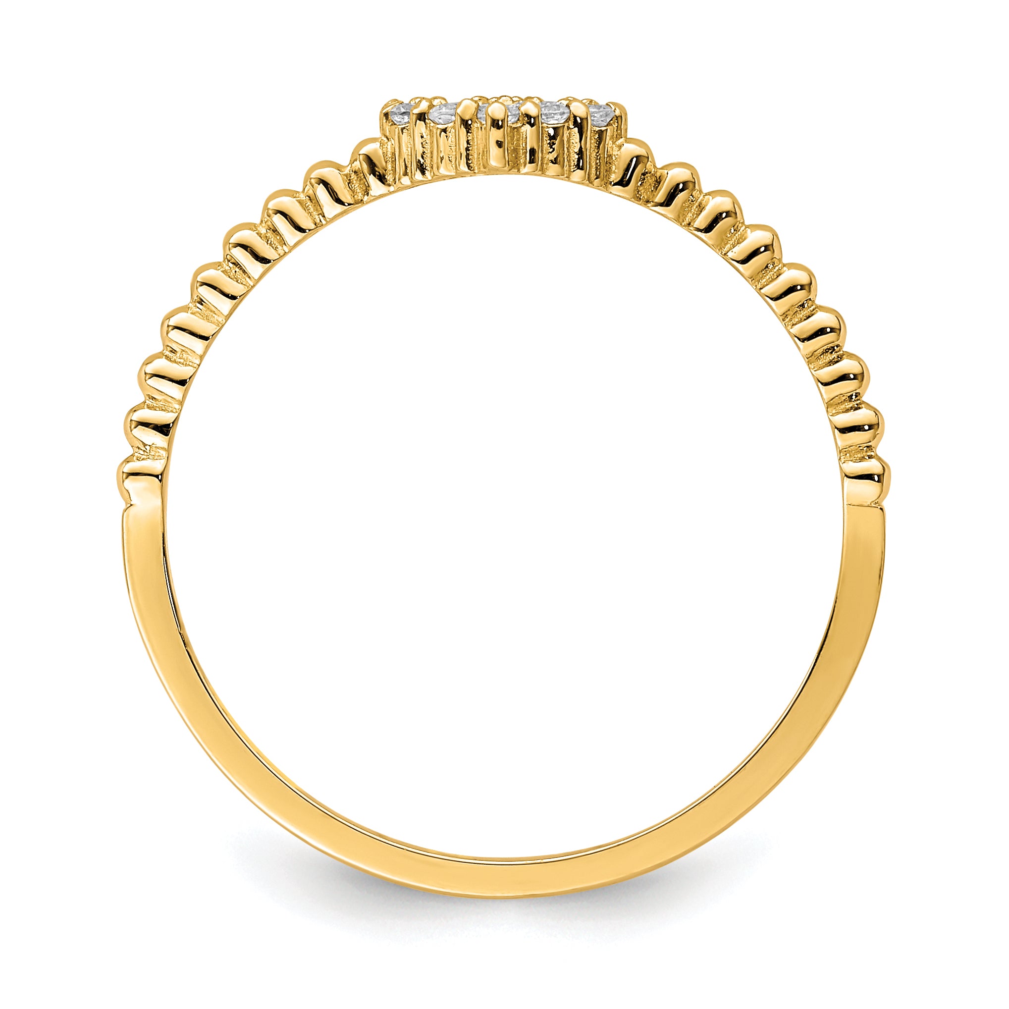 10K Heart CZ Ring Secondary image