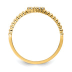 10K Heart CZ Ring