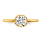 10k Tiara Collection Polished CZ Ring