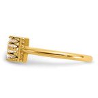 10k Tiara Collection Polished Square CZ Ring