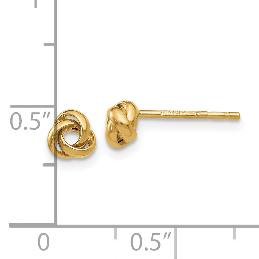 10k Polished Knot Post Earrings