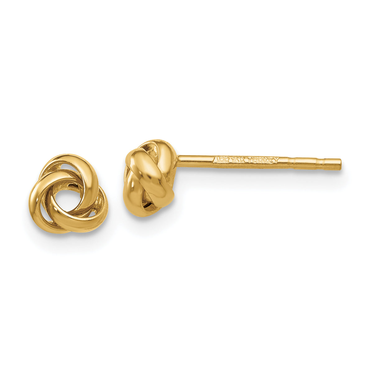 10k Polished Knot Post Earrings