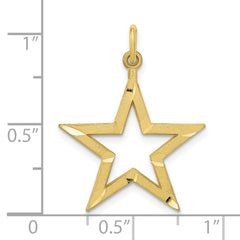 10k Diamond-cut Star Charm