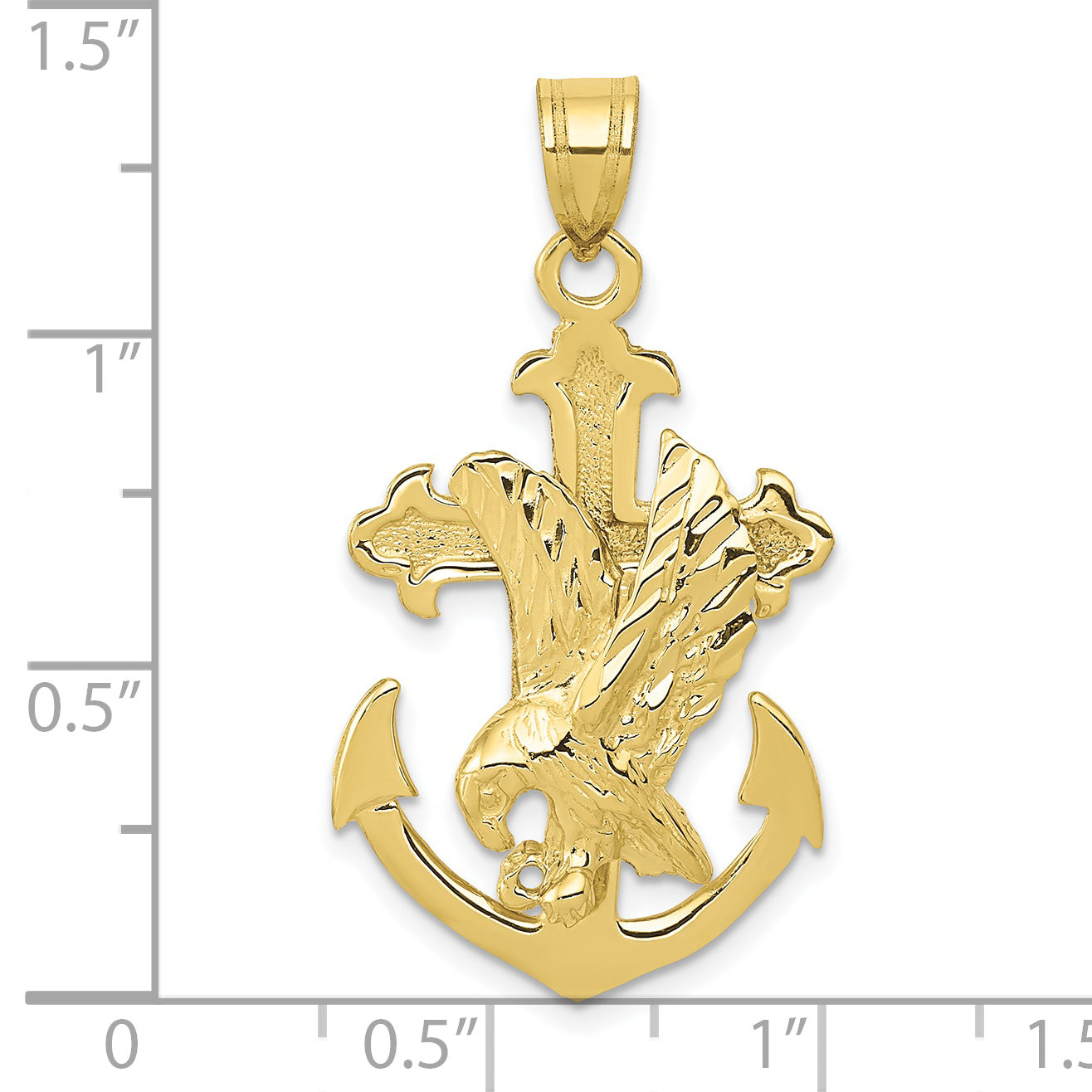 10k Mariners Cross w/Eagle Pendant