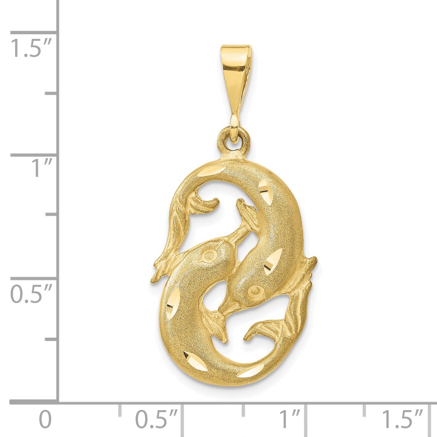 10k Pisces Zodiac Charm