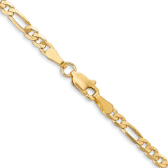 14K 3.25mm Flat Figaro Chain