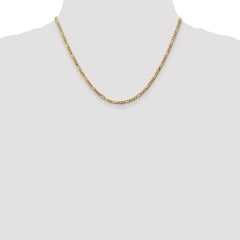 14K 3.25mm Flat Figaro Chain