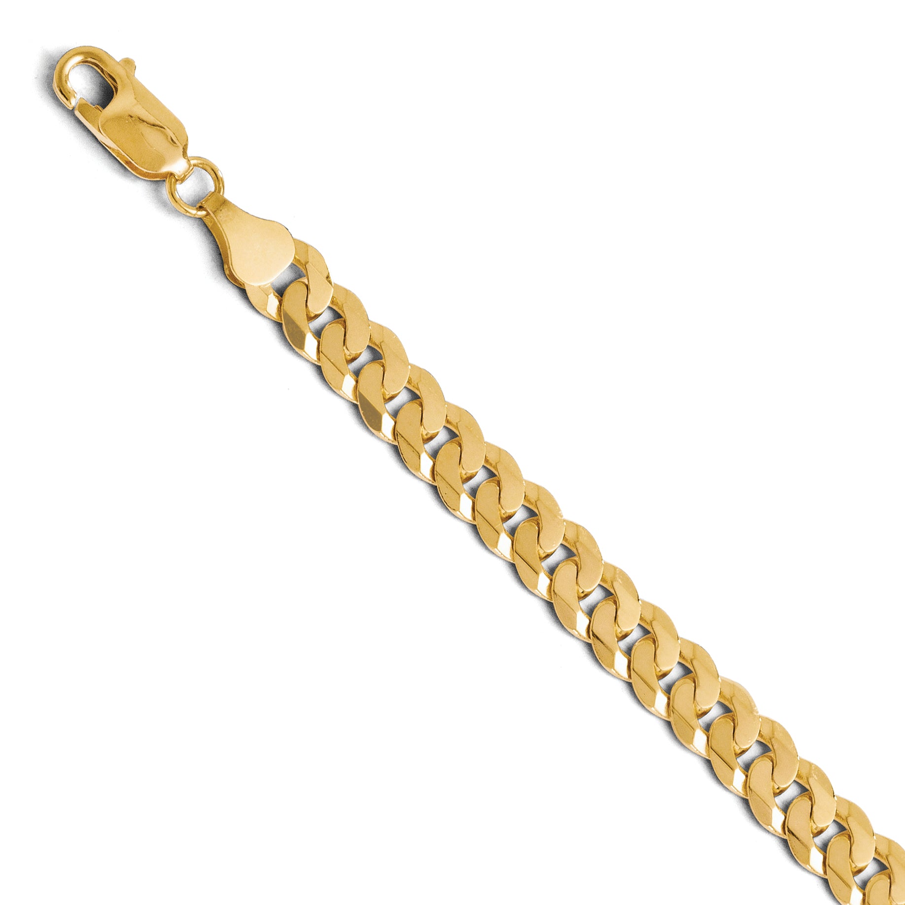 Leslie's 14k 6.75mm Beveled Curb Bracelet