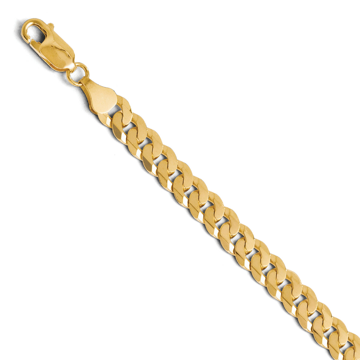 Leslie's 14k 6.75mm Beveled Curb Bracelet