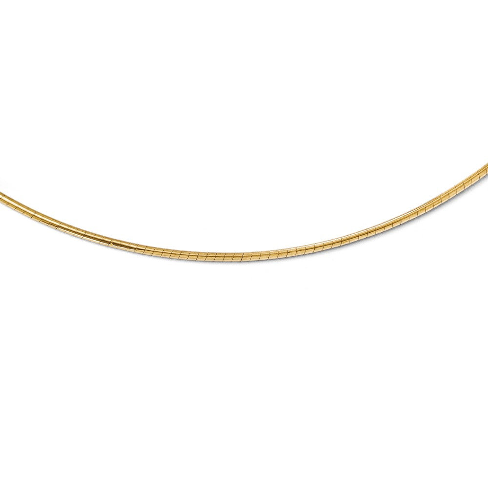 Leslie's 14K Yellow Gold 2mm Round Omega Necklace