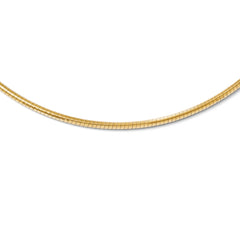 Leslie's 14K Yellow Gold 3mm Round Omega Necklace