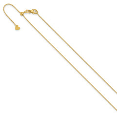 14K Adjustable  1.1mm D/C Cable Chain