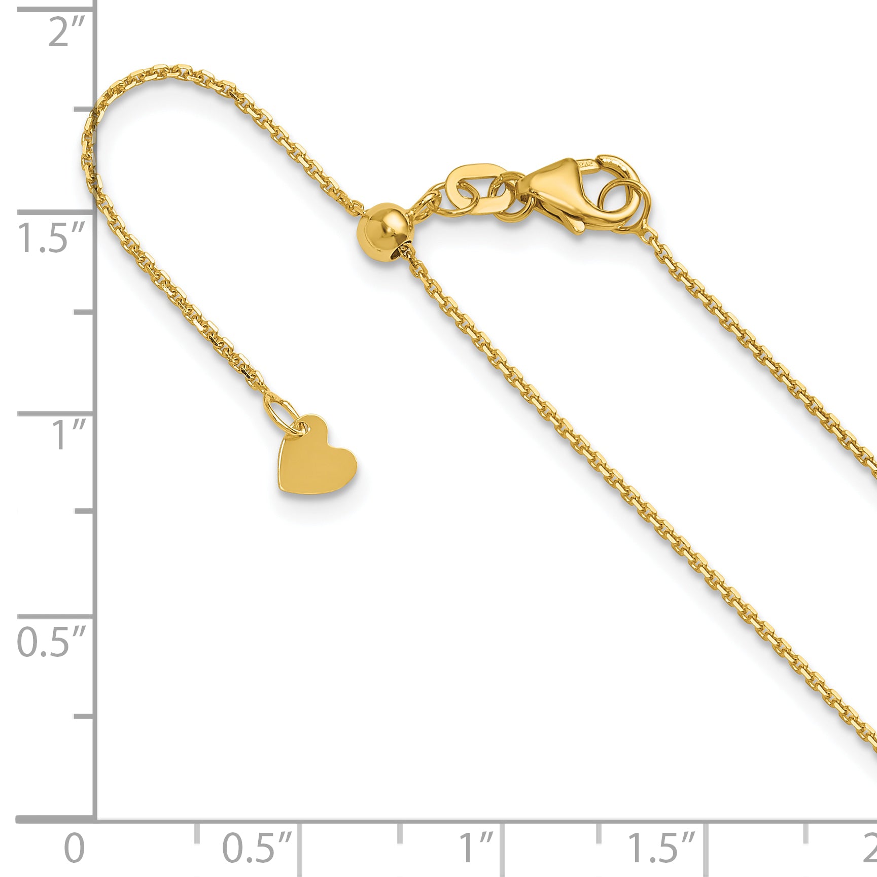14K Adjustable  1.1mm D/C Cable Chain