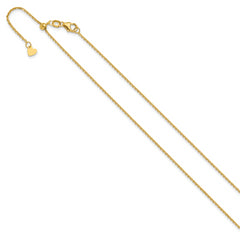 14K Adjustable  1.25mm D/C Cable Chain