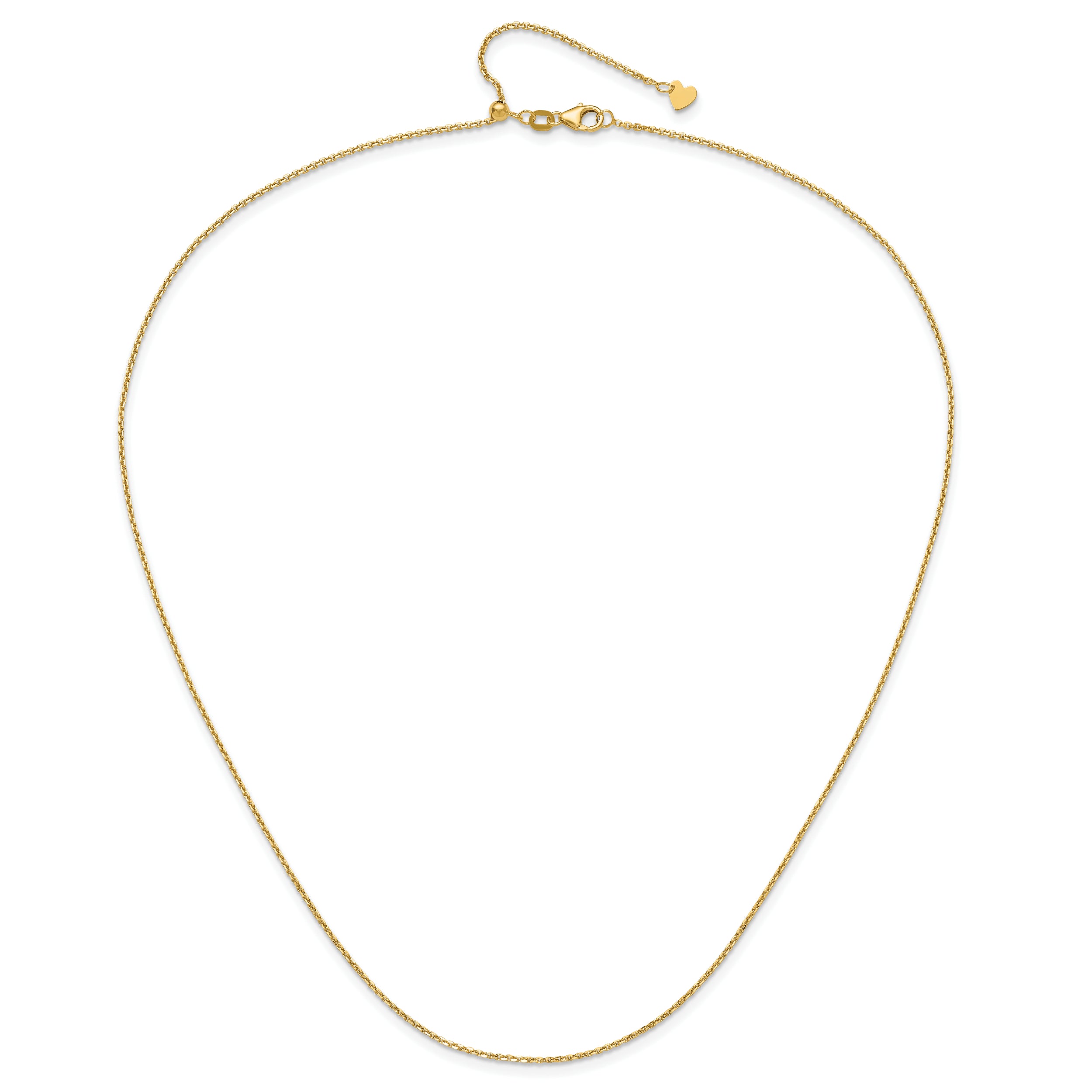 14K Adjustable  1.25mm D/C Cable Chain