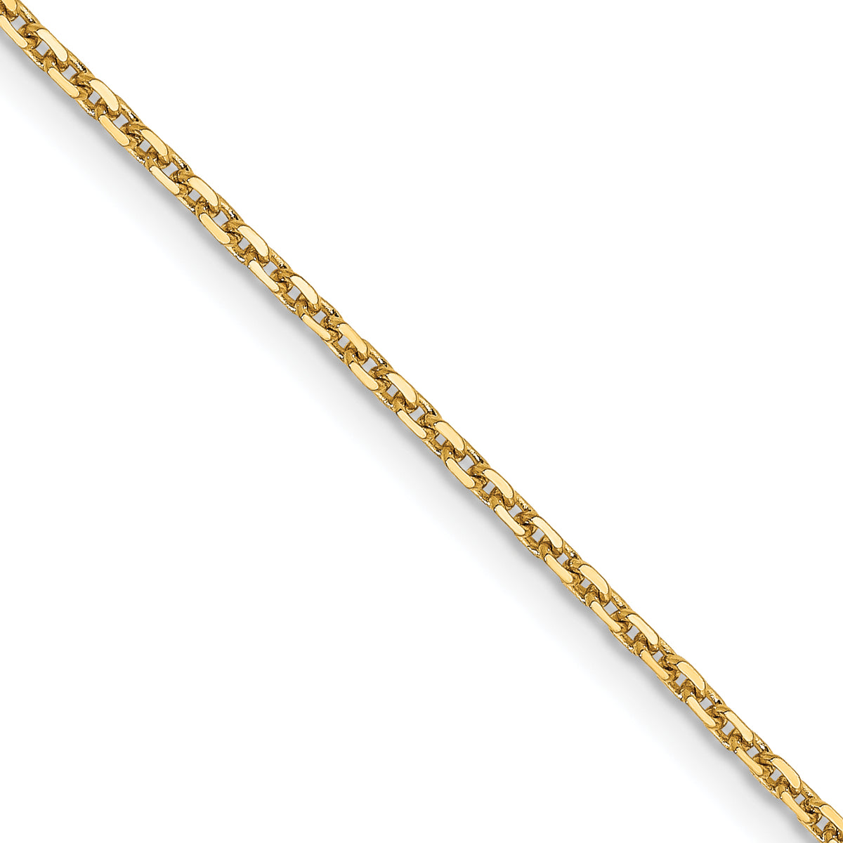 14K 1.4mm D/C Cable Chain