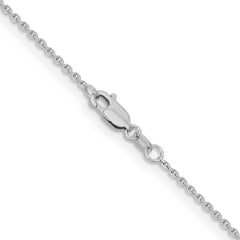 14K White Gold 1.4mm D/C Cable Chain