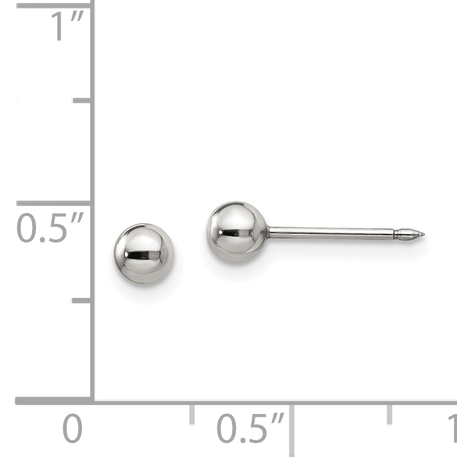 Inverness Stainless Steel Polished 4mm Ball Post Earrings