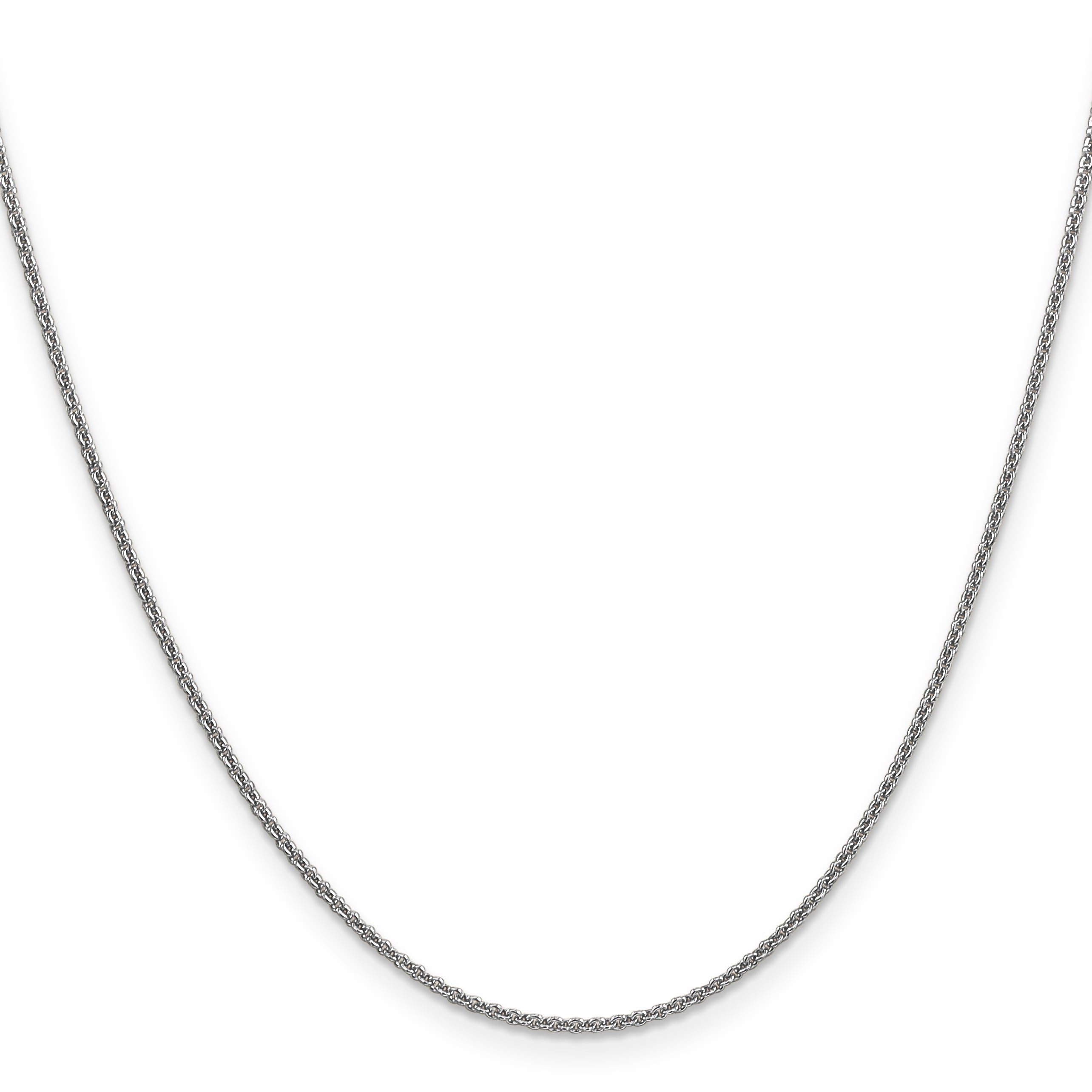 14K White Gold 1.6mm Round Cable Chain