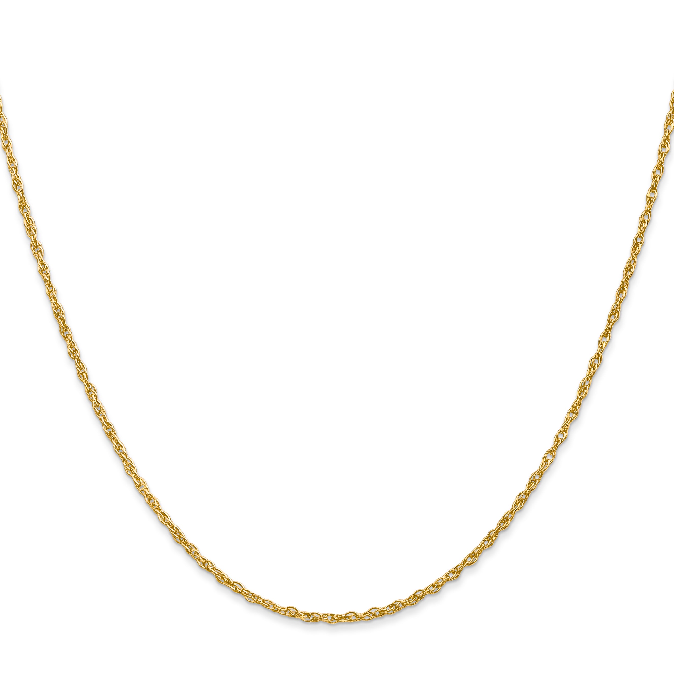 18K 16 inch 1.3mm Baby Rope with Lobster Clasp Chain