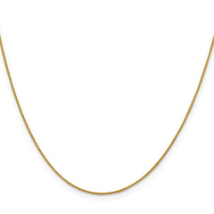 18K 16 inch 1mm Diamond-cut Spiga with Spring Ring Clasp Chain