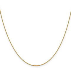 18K 16 inch .7mm Box with Lobster Clasp Chain