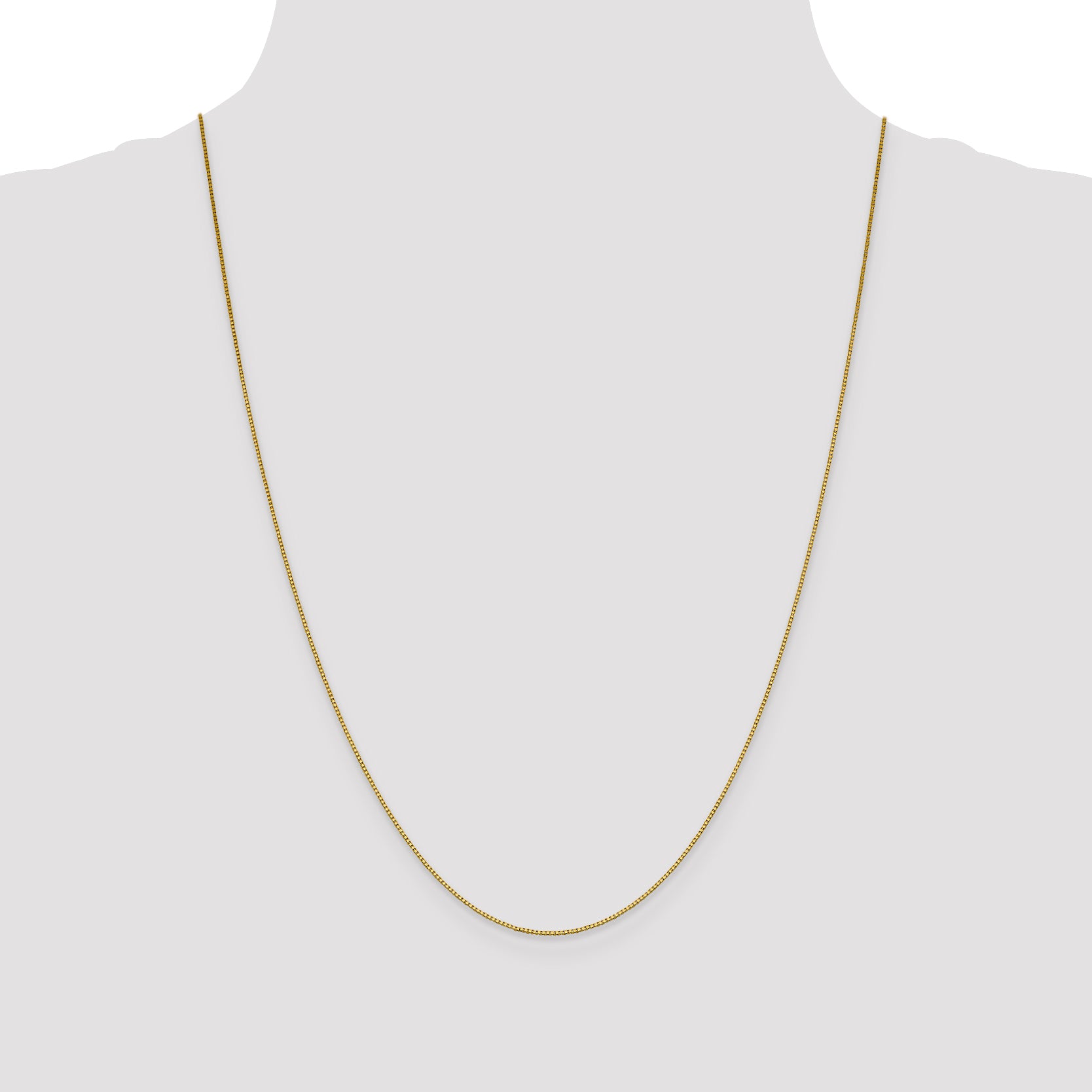 18K 16 inch .7mm Box with Lobster Clasp Chain