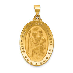 18k Saint Christopher Medal Pendant