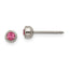 Inverness Titanium 4mm Rose Crystal Bezel Earrings
