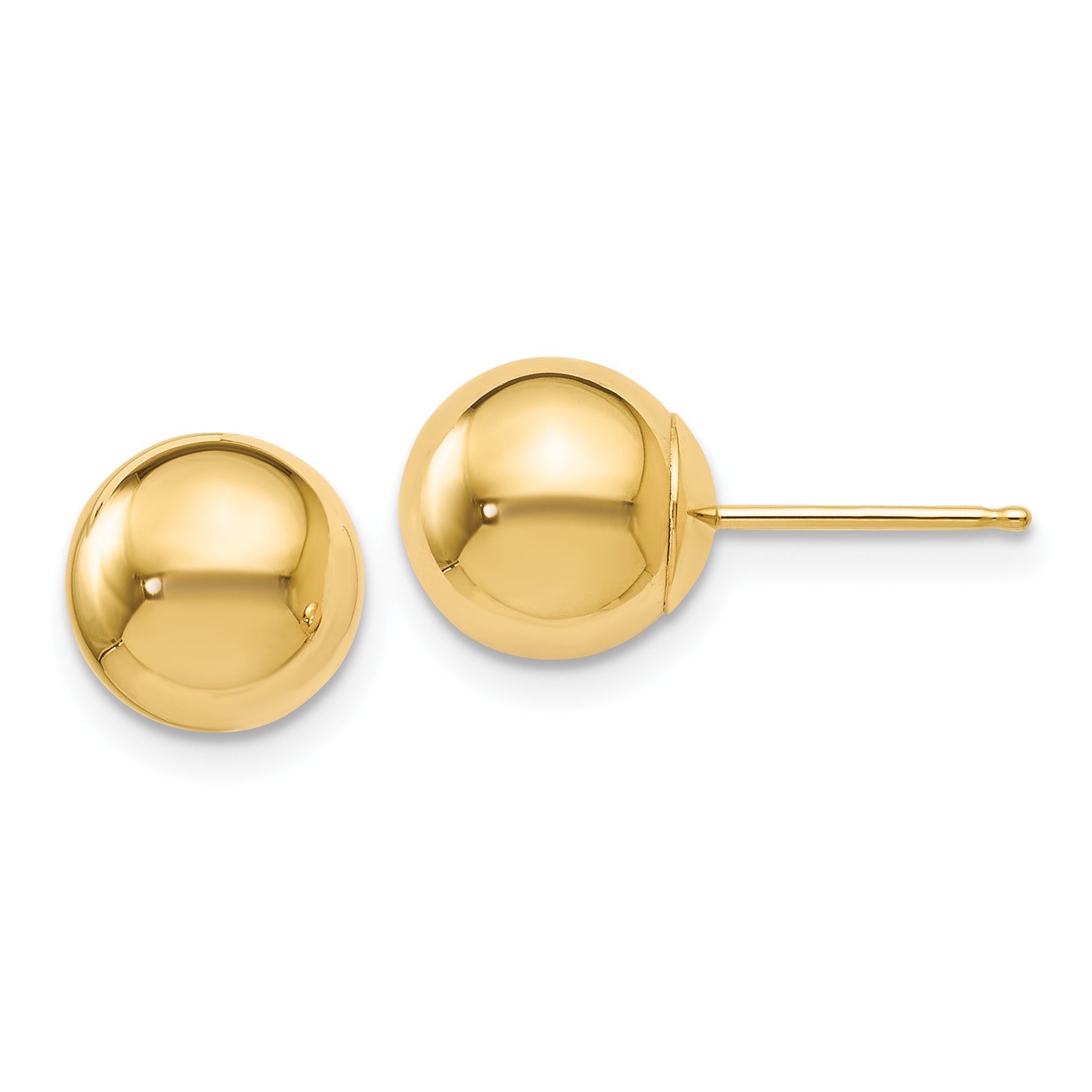 14K Polished 8mm Ball Post Earrings Main image