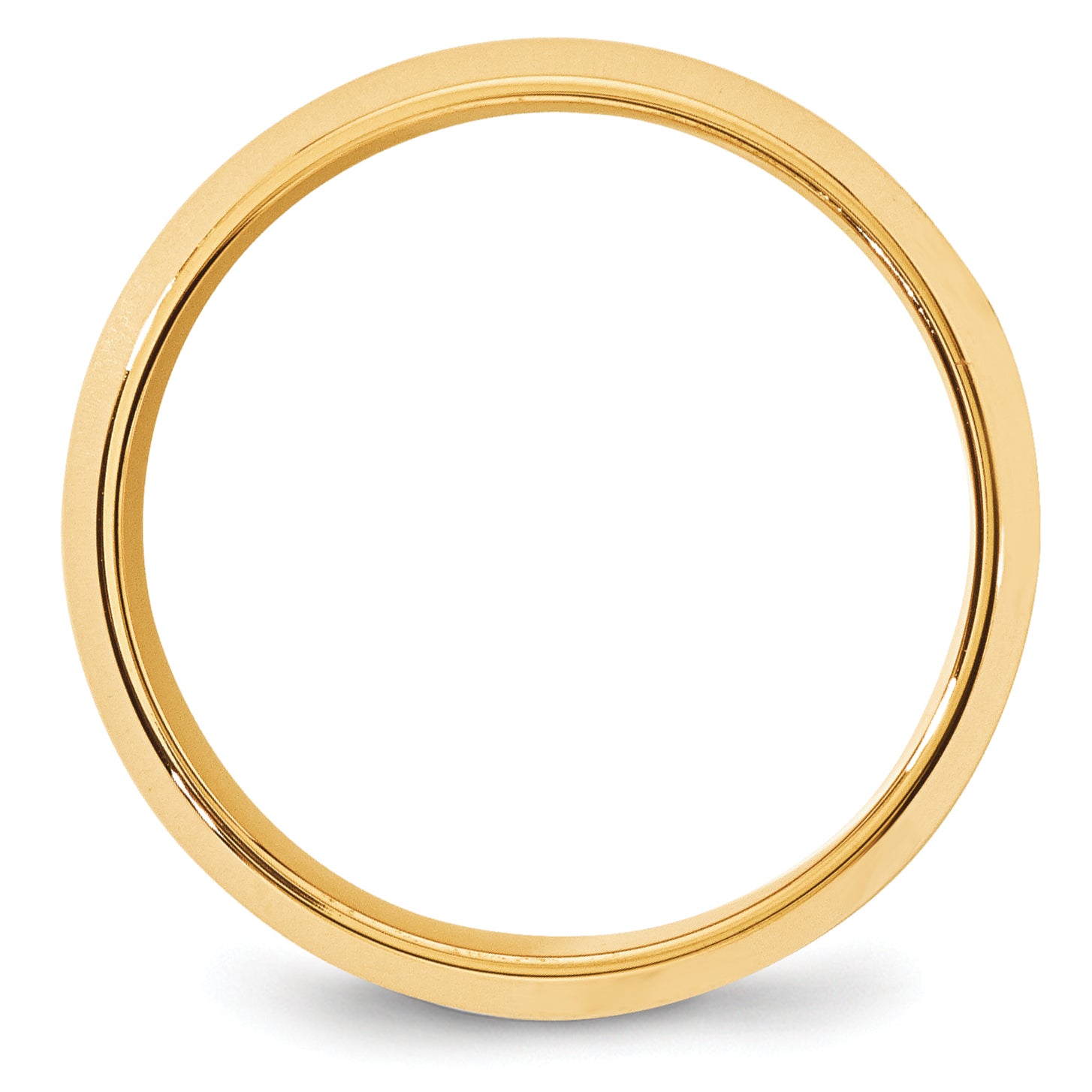 10k Yellow Gold 8mm Beveled Edge Comfort Fit Wedding Band Size 4 Secondary image