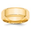 10k Yellow Gold 8mm Beveled Edge Comfort Fit Wedding Band Size 14