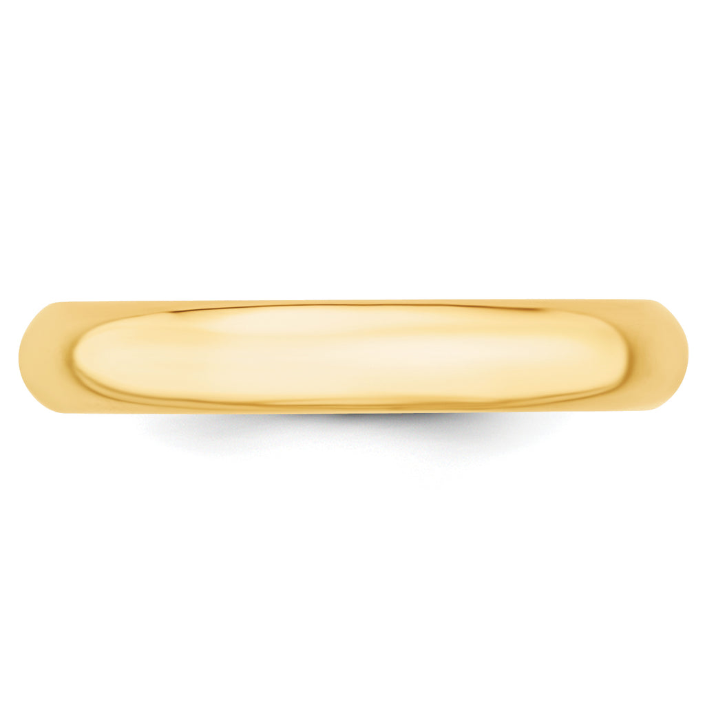 10k Yellow Gold 4mm Standard Weight Comfort Fit Wedding Band Size 4